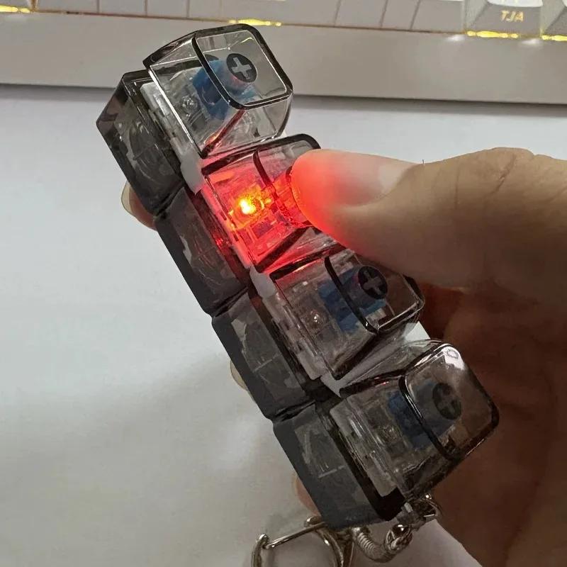 

New Stress Anxiety Relief Keyboard Keychain Four Finger Button for Office Home Adults Kids Children Decompression Clicker Hot Gadget Gift Presents