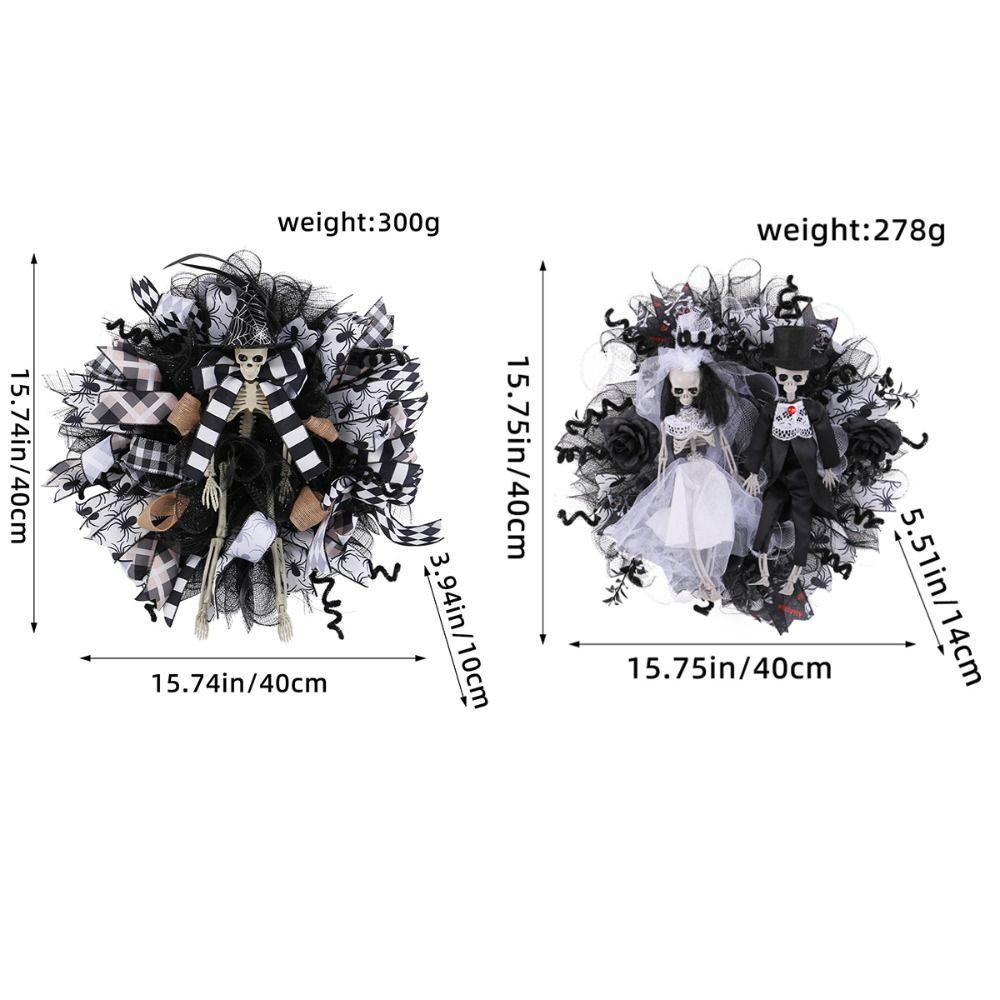 Simulation Skeleton Bride and Groom Garland  Halloween Party Decoration