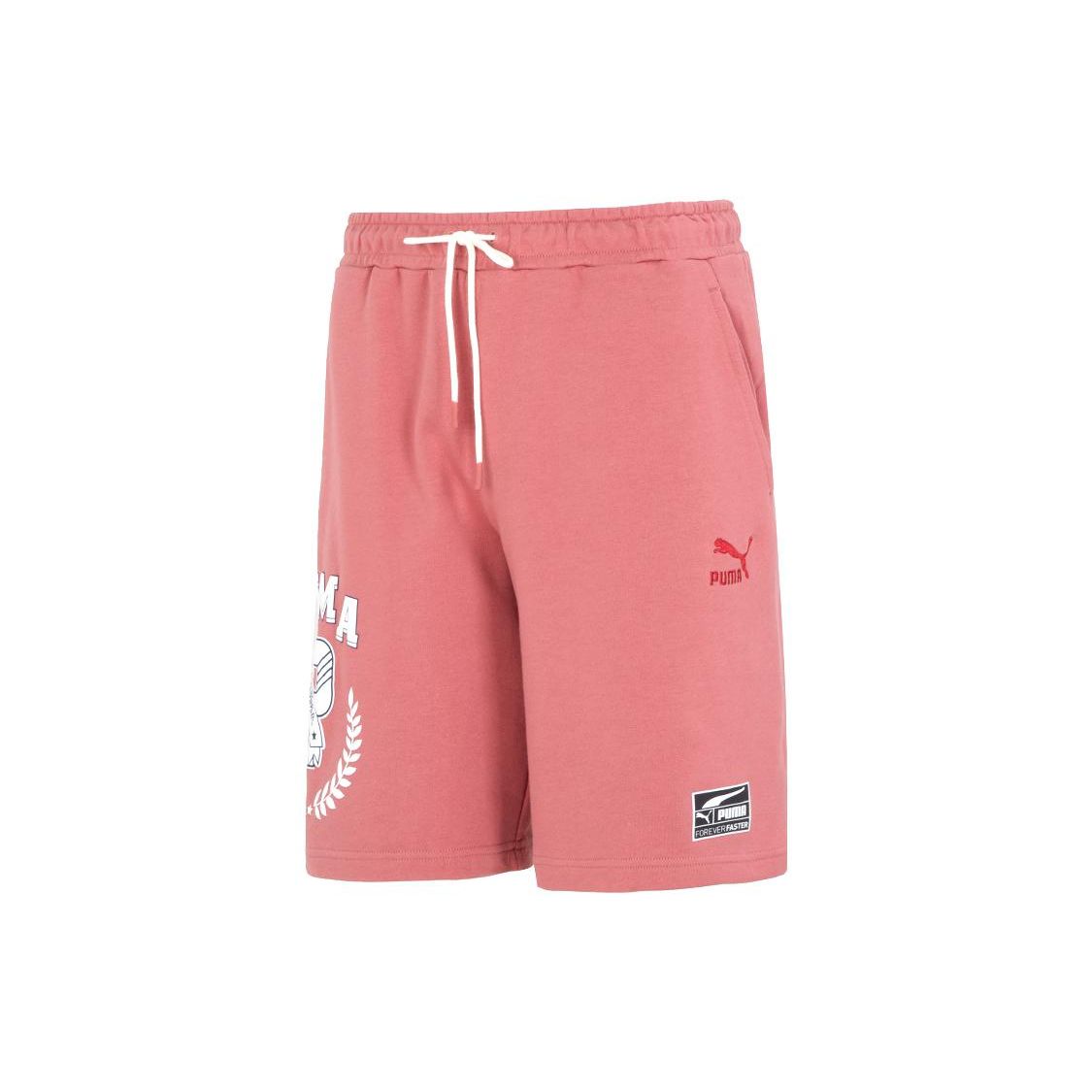 

Puma Letter Print Lace-Up Straight Casual Shorts Мужские шорты Pink 623255-50 L