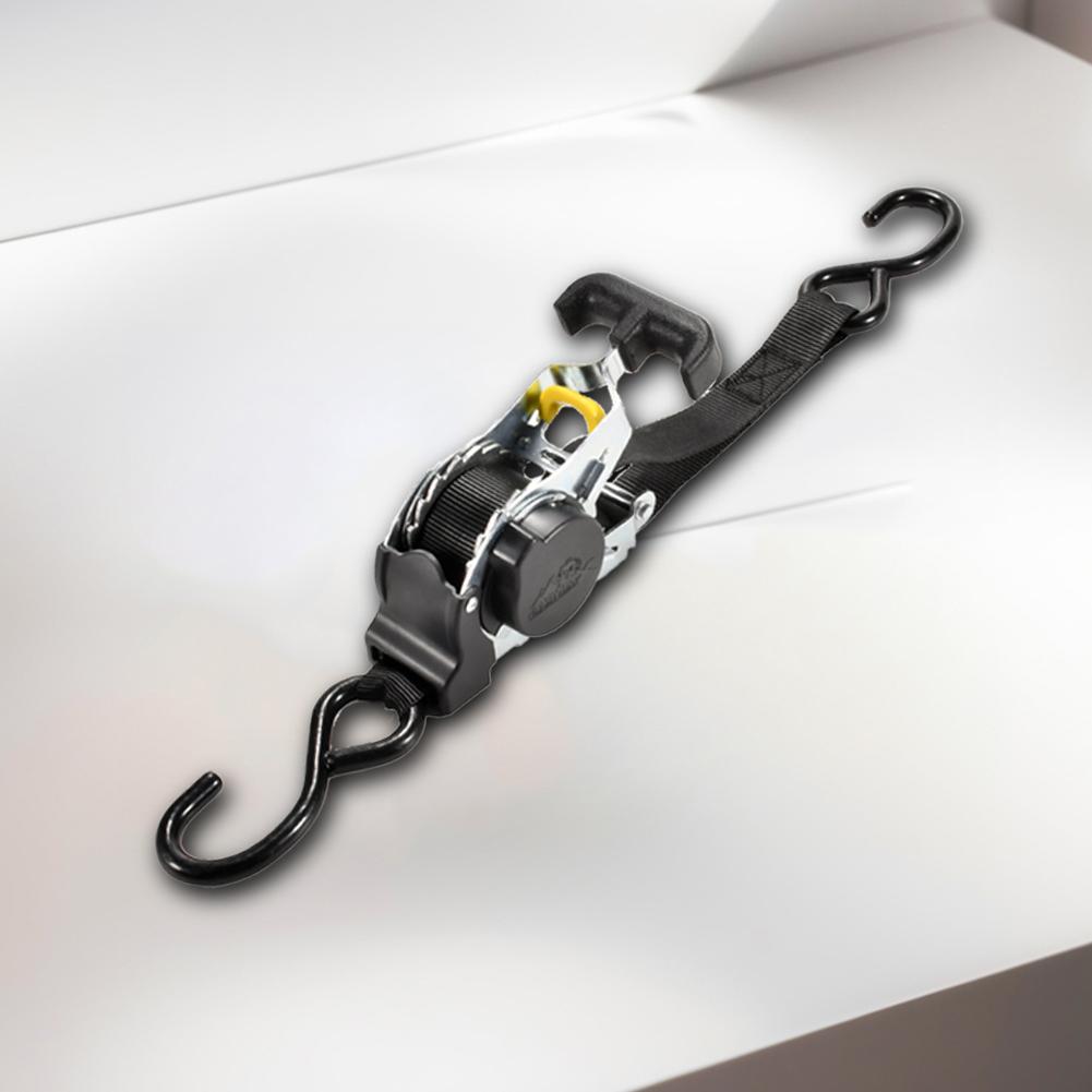 Retractable Belts with S Hook Motorcycles Ratchet Strap Tie Down Retractable Ratchet Straps for Trailers Vehicles Boat