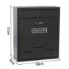 Metal Mailbox W/ Letterbox Rainproof Drop Box Iron Retro Style Mail for Townhouse Office