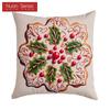 1PC Nuan Series Christmas Pillowcase Gingerbread Santa Claus Pattern Printed Soft Cushion Cover for Sofa Living Room Bedroom Home Decor Party Decor