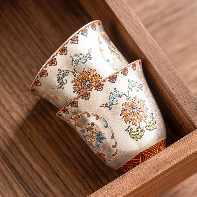 Handcrafted Cloisonné Enamel Teacup Gift Set