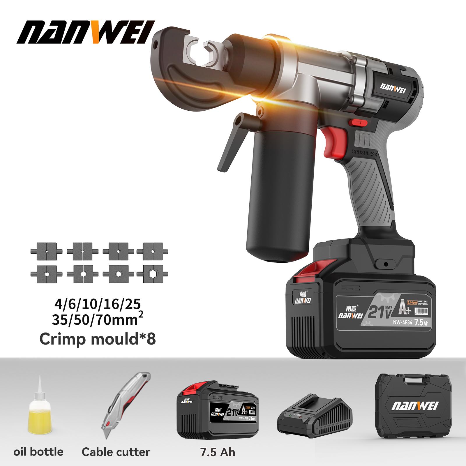 

NANWEI 60KN Hydraulic Pliers, Brushless motor, output 4-70 mm² no battery and charger