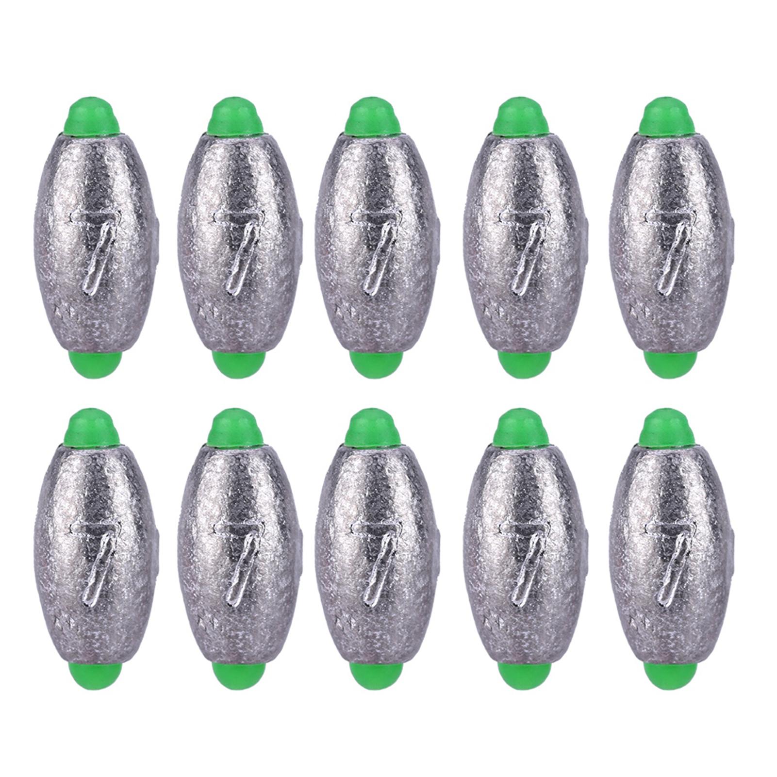 10pcs 5 Sizes Removable Split Shot Sinkers Weights Fishing Sinker Tackle Kits