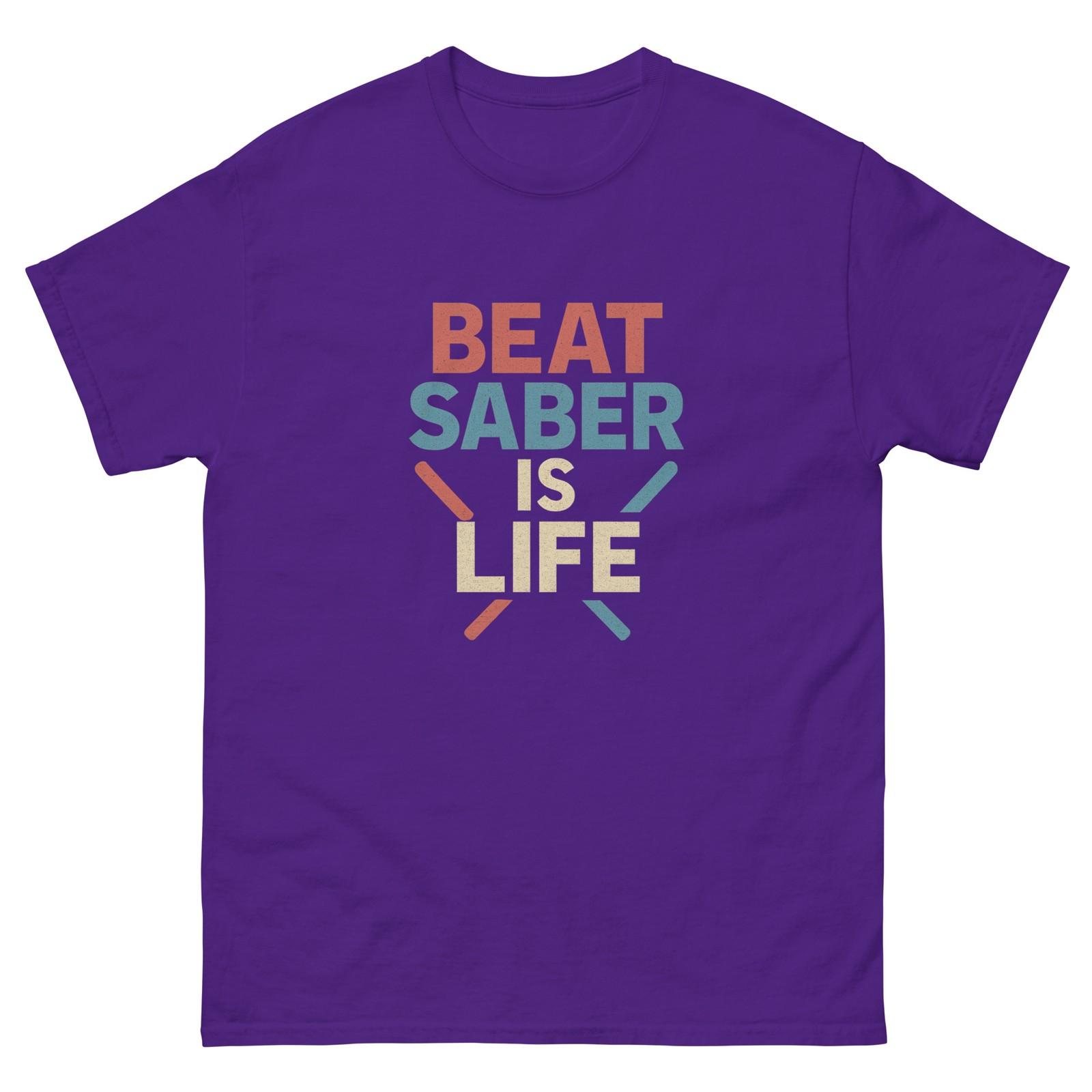 Beat Saber is Life Custom Tee, VR Game Shirt, Unisex Beat Saber T-Shirt Mens Womens Tees Top S