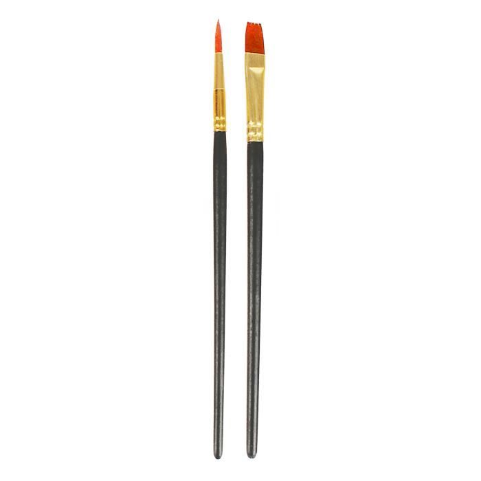 Pinceau brosse n°6 et Pinceau rond n°2