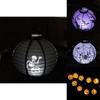 Premium Quality Led Paper Pumpkin Lantern With Spider And Bat For Halloween Party Decor
