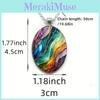 Wave Dreamy Vintage Glass Pendant Necklace Accessory With Zinc Chain Alloy