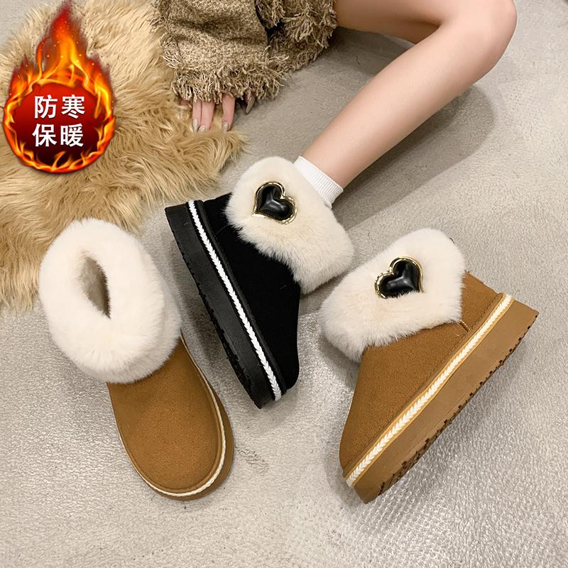 Unisex Warm Lined Boots High Top Shoes Winter Walking and Commuting Casual Outdoor Travel Seasonal Everyday Footwear Sizes 35-40
