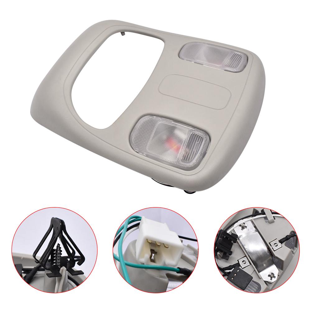 For Dodge Ram 1500 2500 3500 4500 5500 2006-2010 LED Overhead Console Dome Interior Roof Read Light LED/Halogen Bulb 1DK78BD1AA