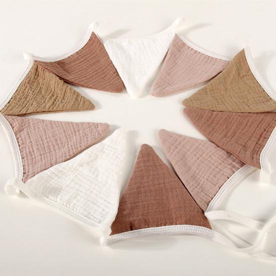 Baby Banner Flag Nursery Garland Triangle Bunting Flag Soft Fabric Vivid Color Kids Banner Nursery Decor