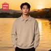 MINISO Men's Heavyweight Fleece Polo Sweatshirt