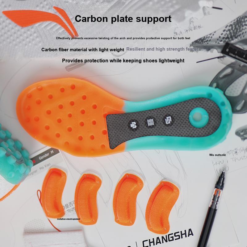 Li Ning Shadow 2 High-Top Carbon Plate TF Football Shoes Unisex Football Shoes White Orange YSTT029-51