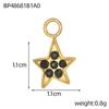 3PCS/LOT CARLIDANA Gold Plated Stainless Steel Colorful Star Pendants Charms for DIY Jewelry Making Necklace Earrings