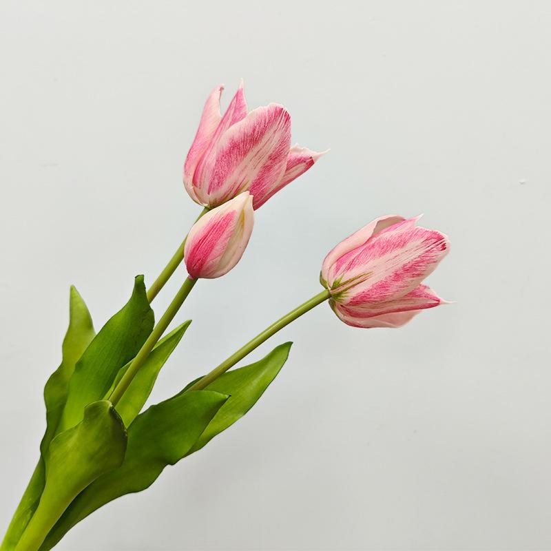 Tulip Simulation Flower, Wedding Artificial Flower Furniture Ornament Photography Prop Feel Simulation Tulip