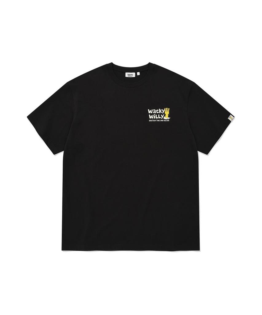 WACKY WILLY Kiki Travel Series Racing T-Shirt Black