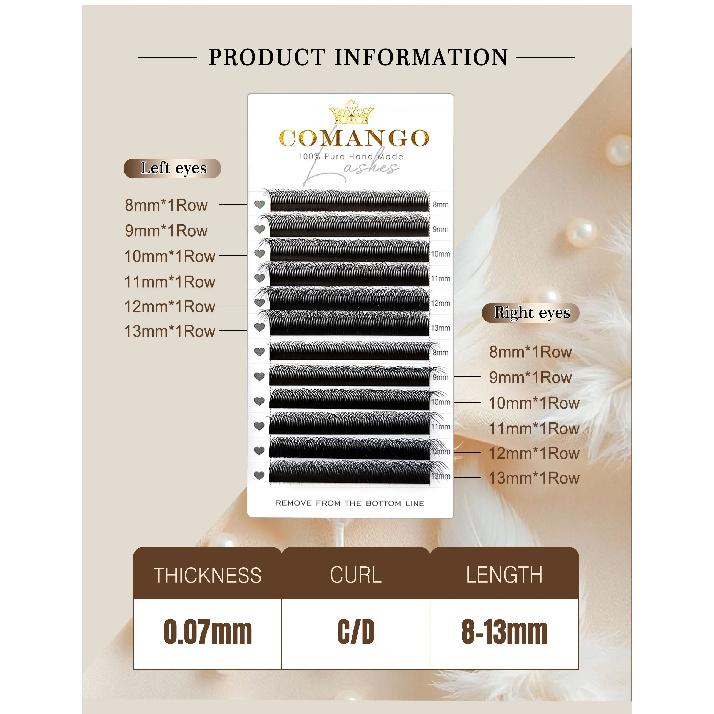 CoMango Fox 5D Shaped Eyelashes Mix8-13 Technological Fibers False Eyelashes Extension Promade Volume Fans Lash Cosmetics