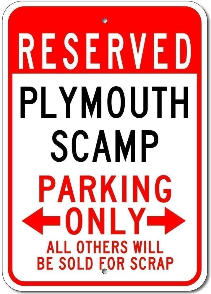 Scamp Parking Sign Novelty Signs Men Street Sign Home Decor Metal Aluminum Sign Metal Sign esaluminum 20x30cm（7.8x11.8inch）