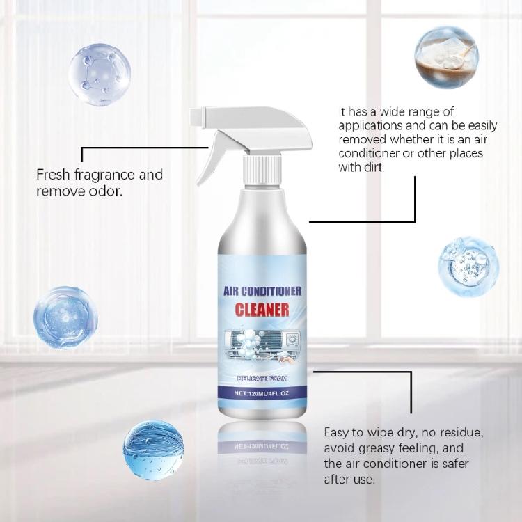 120ml Air Conditioner Cleaner Household Multipurpose Cleaning Spray Supply for Bedroom Dormitory Bathroom Cleaning Tool