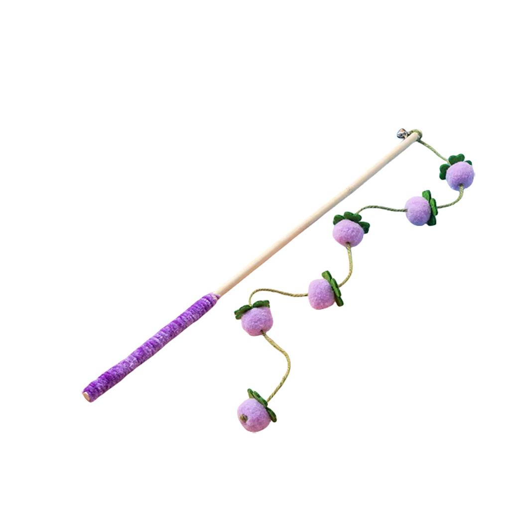 Wand Toy With Bell: Floral Teaser For Cats & Kittens