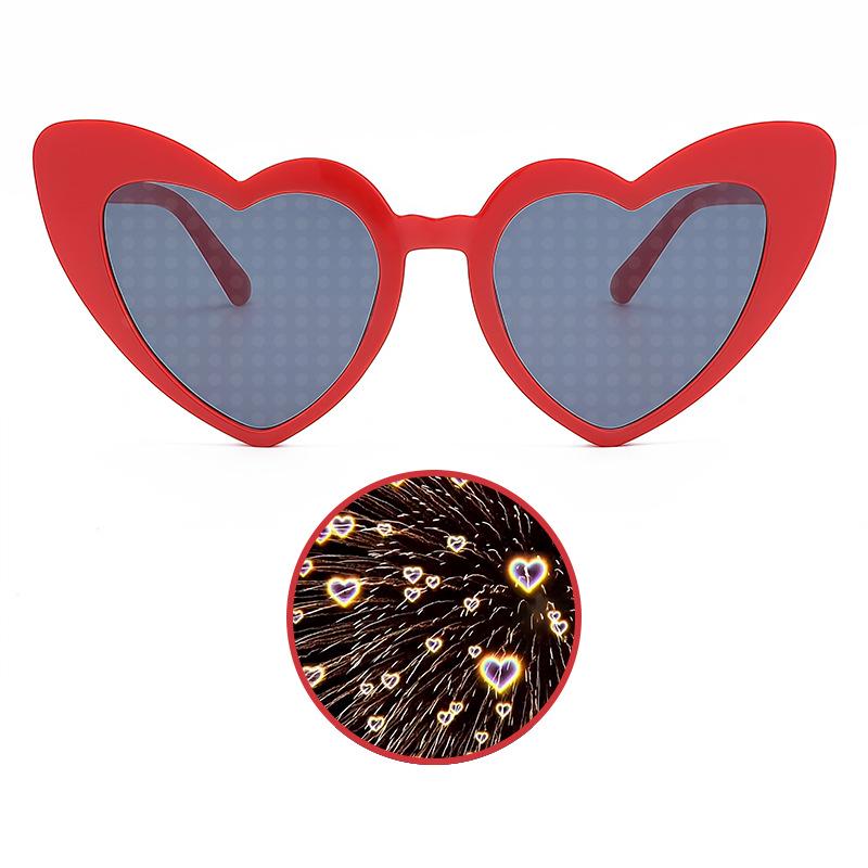 Heart Effect Night Glasses - Trendy Douyin Style Romantic Sunglasses for Women