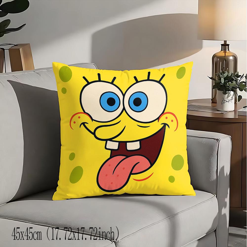Kawaii Spongebobs Decorative Pillows For Sofa Body Pillow Cover Cushion Covers Cushions Home Decor Items Decoration Room Cases
