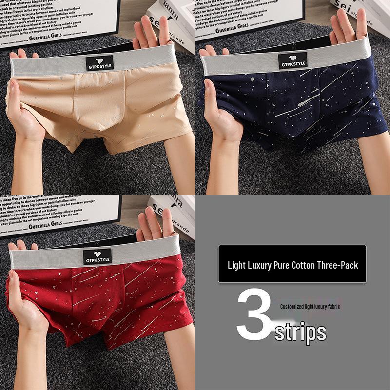 Men's Breathable Cotton Boxer Briefs - Comfortable, Loose-Fit, Mid-Rise, Plus Size, Perfect for Summer