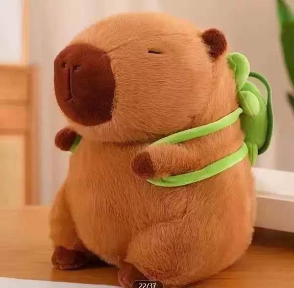 

Capybara Plush Toy Set Mommy with 4 Little Capibaras Capibala Plushie Dolls Stuffed Animal Pillow Turtle Backpack Car Decor 23cm