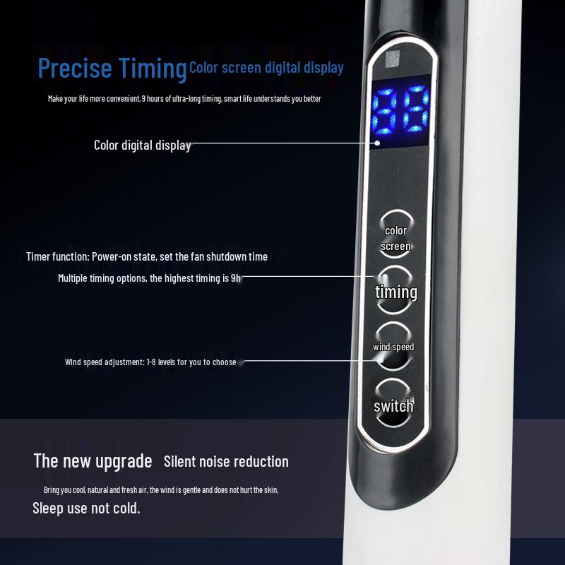 XLANKE Electric Oscillating Floor Fan with Remote Control - Silent Vertical Design for Home