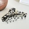 Acetate Large Fashionable Hair Claw With Pearl Accents Versatile For Any Occasion