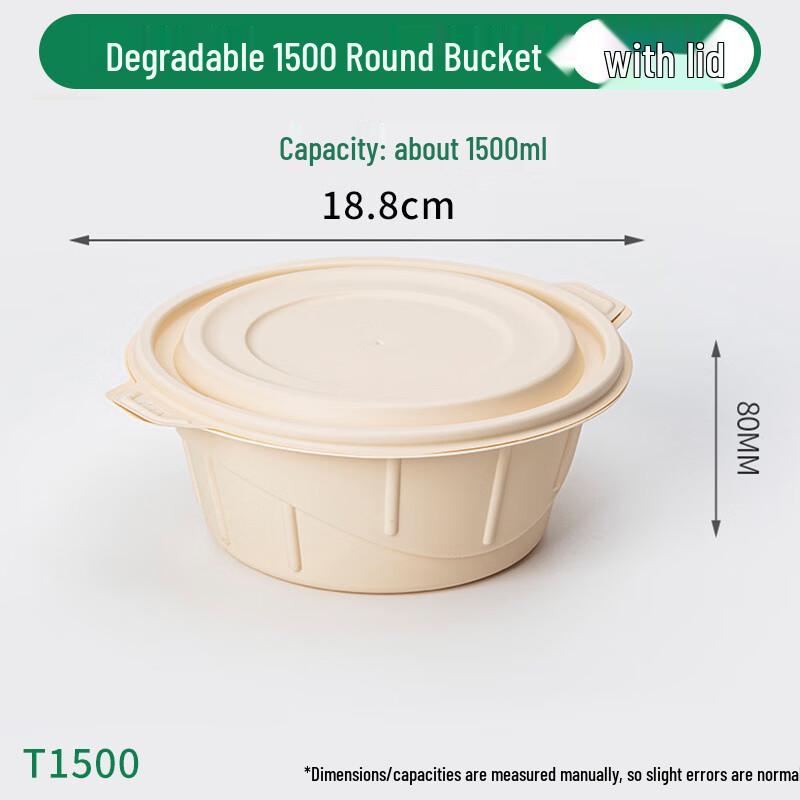 COFLYEE Biodegradable Corn Starch Food Containers