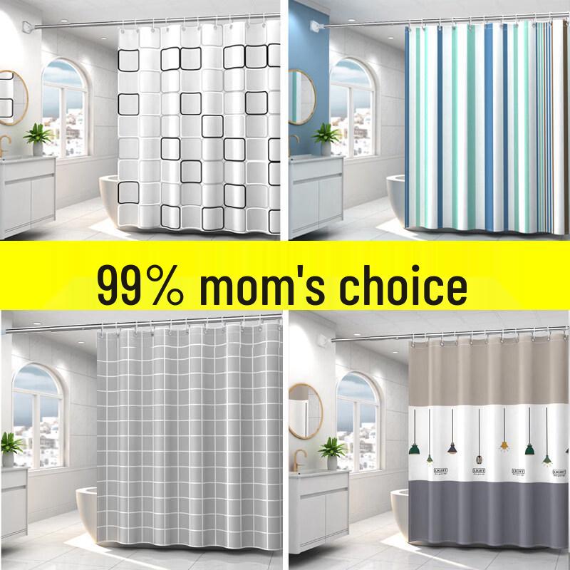 LIEI Waterproof Shower Curtain Set