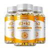 Vitamin D3+K2 Soft Capsules, Coconut Oil Base, Immune Support, Suitable for Both Men and Women.