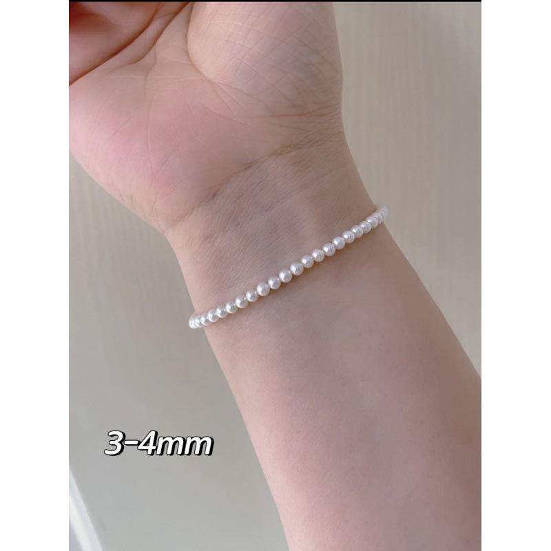 

Браслет из натурального пресноводного жемчуга и кожи: 3-6 мм Почти безупречный жемчуг, Прочный, Дизайн высокого класса