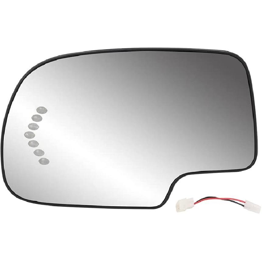 Driver Side Heated Mirror Glass Replacement For 2003-2007 Cadillac Escalade, Chevrolet Avalanche, Silverado, Suburban, Tahoe, GMC Sierra, Yukon -