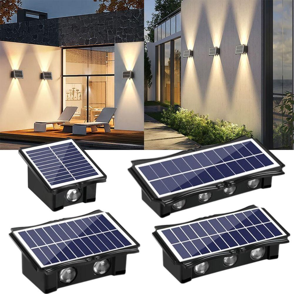 Up and Down Luminous Outdoor Solar LED Light Waterproof Solar Led Wall Light Home Courtyard