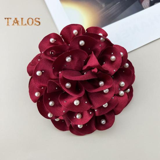 Brosche für Frauen, Blumenform, Strass, Kunstperle, rutschfest, für Tasche, Mantel, Kragen, Hut, Schal, Dekoration, Kleidungsnadel, Party, Abschlussball, Kleidungsstück, Schmuck