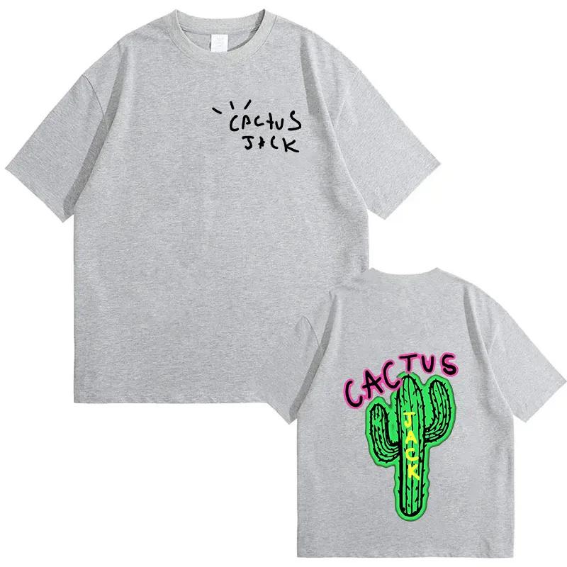 New Luxury Cactus Jack Hip Hop Tshirts Travis 2024 Men's Hip Hop Cotton T-Shirt Streetwear Tee Top