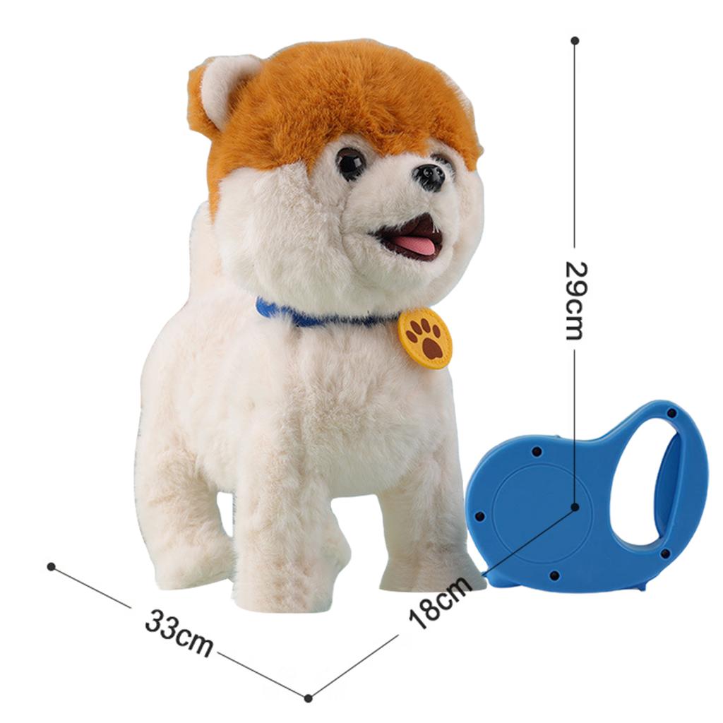 Electronic Interactive Plush Toy with Remote Control Leash Realistic Robot Puppy Toy for Ages 4 Up