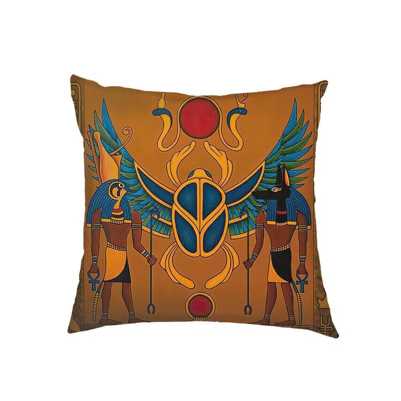 

Ancient Egyptian Art Cushion Covers Egypt Pharaoh Anubis Pillowcase Eye of Horus Eye of Horus Sofa Pillow Covers for Living Room 12x12Inch
