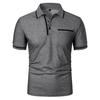 T-shirt Polo Casual à Manches Courtes et Revers avec Poche Boutonnée pour Homme Chemise de Sport pour Homme