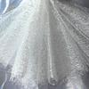 Premium Solid Color Irregular Hollowed Mesh Lace Fabric Tulle For Sewing Bridal Veil Wedding Dress DIY Crafts Home Textile Decor
