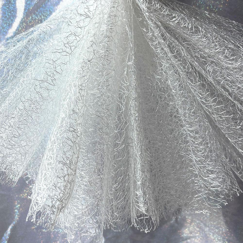 Premium Solid Color Irregular Hollowed Mesh Lace Fabric Tulle For Sewing Bridal Veil Wedding Dress DIY Crafts Home Textile Decor