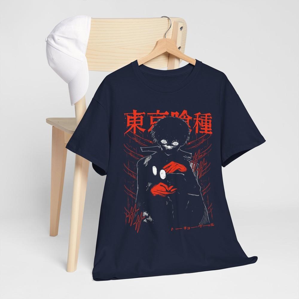Gift Anime Black Reaper Tshirt Kaneki Tokyo Ghoul Horror Anime Black Shirt Tee M