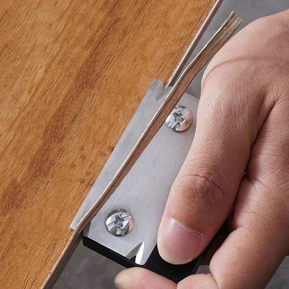 Steel Manual Edge Trimmer Square Woodworking Edge Corner Planer Burr Scraper Board  Wood Chamfering