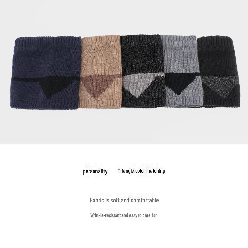 Pánský módní zimní pletený nákrčník/šála ze směsi vlny