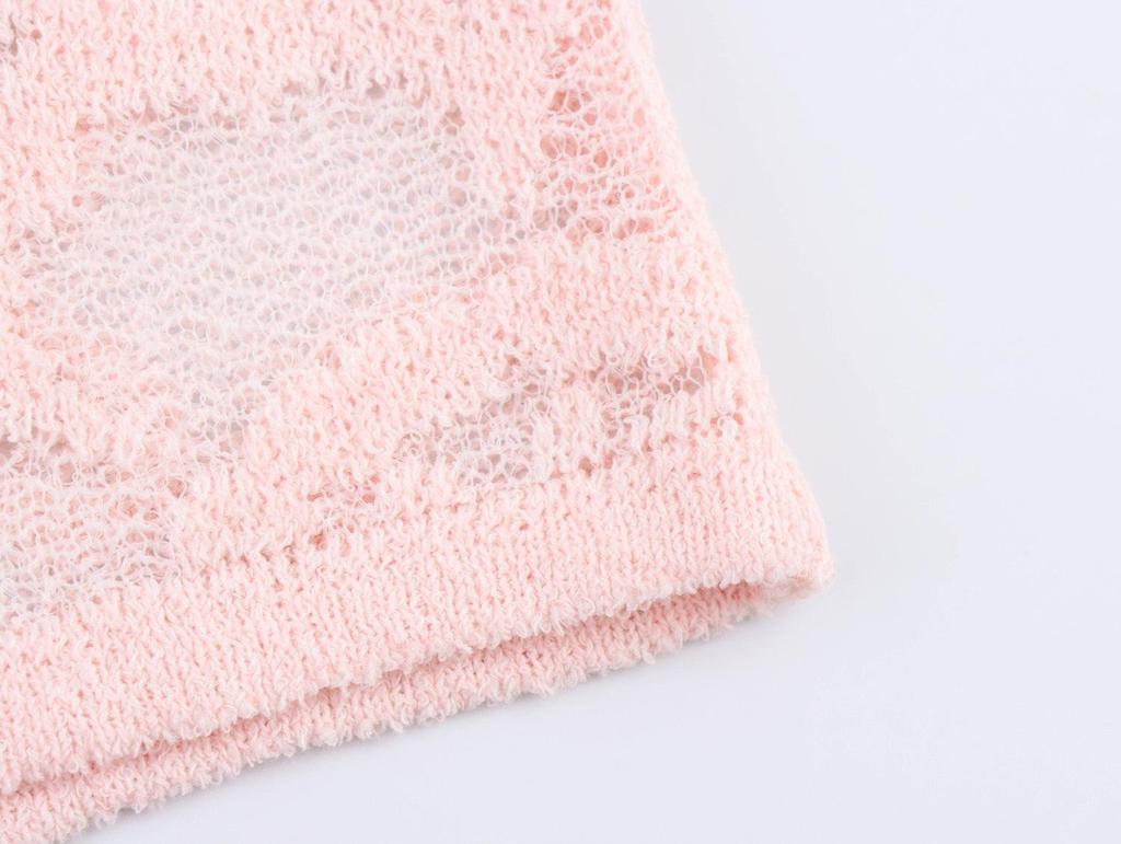 Women's 2025 Spring Floral Knit Top - European & American Style