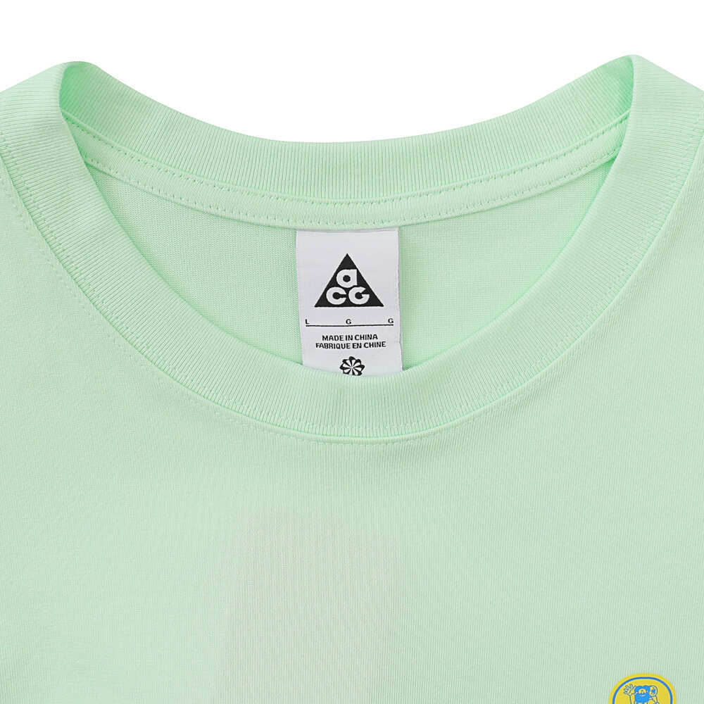Nike Kényelmes alkalmi gyümölcsmintás kerek nyakú sport kötött hosszú ujjú póló Férfi FelsőkTürkiz FV3489-376