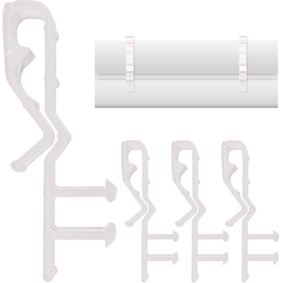 Amazing Drapery Hardware 2" Clear Hidden Valance Clips - Durable Plastic Brackets for Blinds and Window Shades, 10-Pack